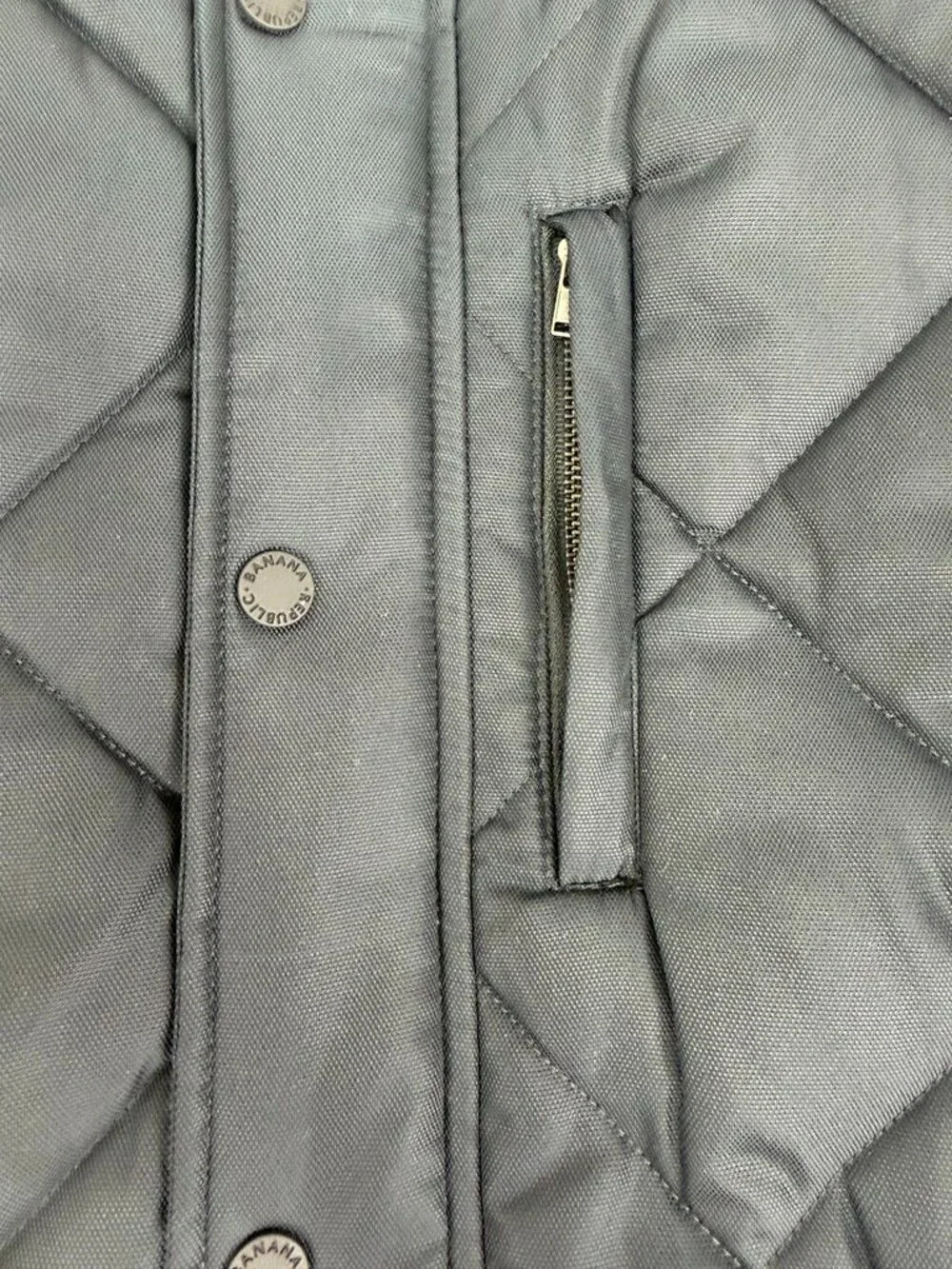 Banana Republic Black Diamond Quilted Bomber Insulated Jacket - Mens Size Small